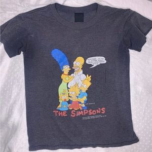 The Simpsons Vintage Tee Tshirt Top Size Small 1990 Normal Family Sheer Retro